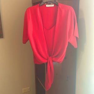 Amanda Uprichard cami and wrap shirt 2-in-1